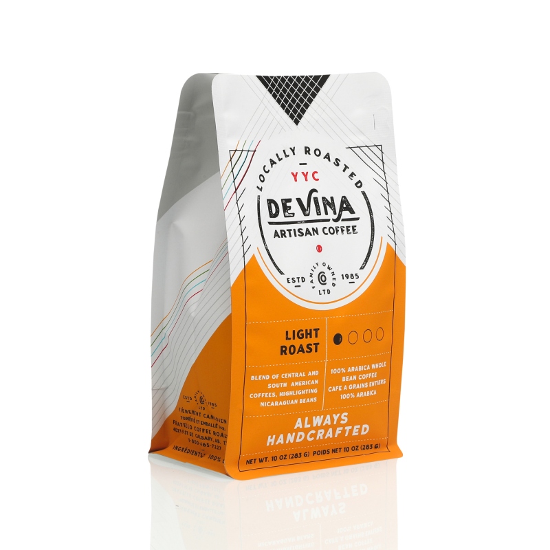 Bolsa de café de fondo plano con impresión personalizada de 10 oz