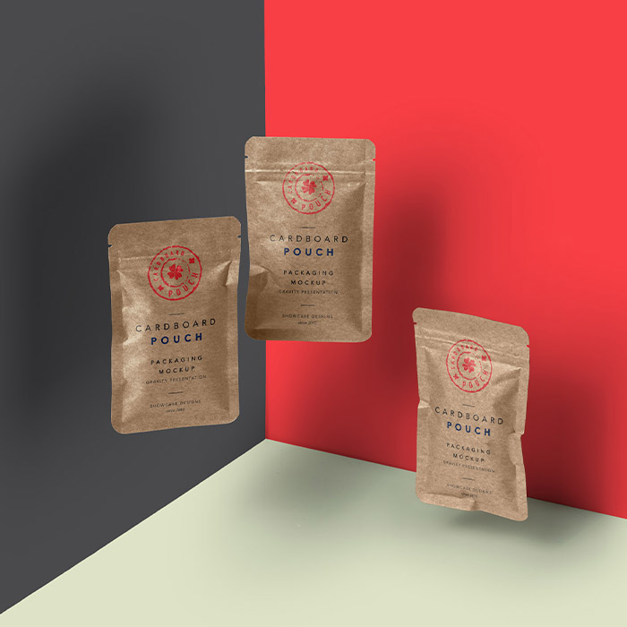 Custom Printed Eco-Friendly Compostable Kraft Flat Pouches