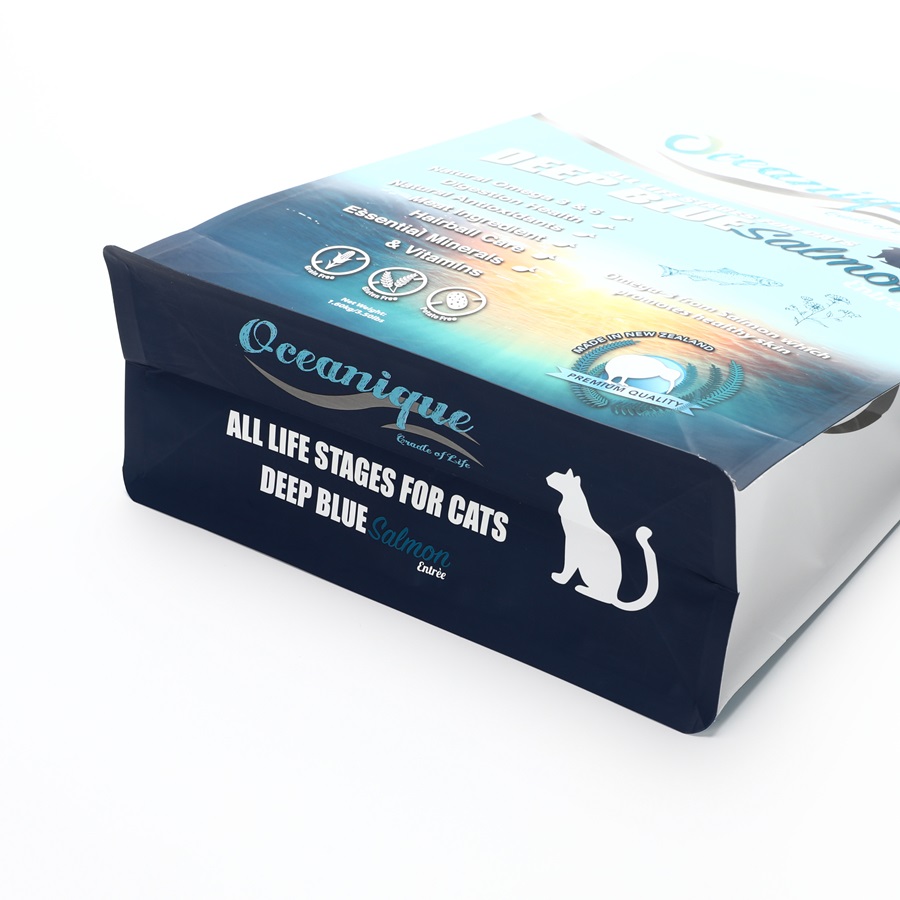 Premium High Barrier Dry Cat Dog Food Block Flat Bottom Bag
