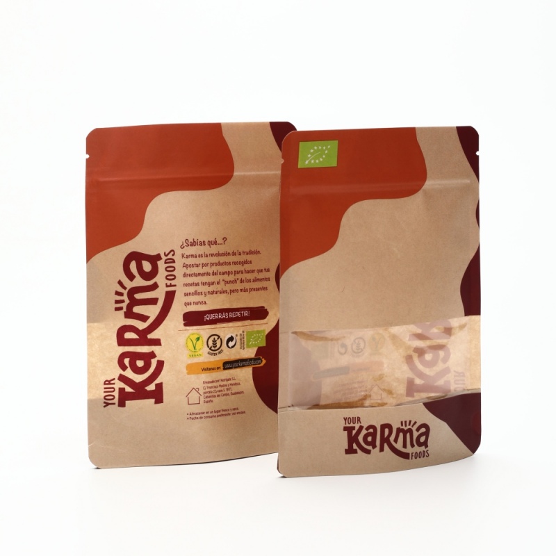 kraft paper pouch with window
